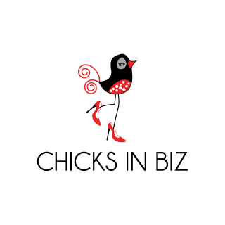 vector logo design for chicks in biz business network for women in north bay