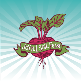 vector logo design of heart shaped beet for joyful soil farm based on client illustration