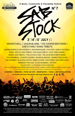 poster design for Sabstock 7 music festival in Pembroke designed by Little Lisa Big Designs