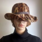 1960s vintage faux leopard fur fedora by well known Montreal hat designer 'CREATION BY ANDRE'