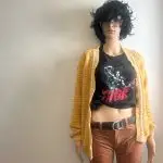 Thor Avengers Marvel 100% Cotton T-shirt. Grungy soft yellow cardigan included for Free. Sz M