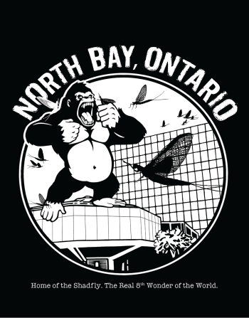 North Bay ON Shadfly vs King Kong themed custom made t-shirts by Little Lisa Big Designs