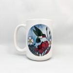 'Hummingbird & Flower Garden' Limited Edition Themed, Woodland Style 15oz Mug