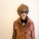 Vintage, Bob Dylan Retro Style, Classic Tan Suede, Slim Fit Jacket. Sz S